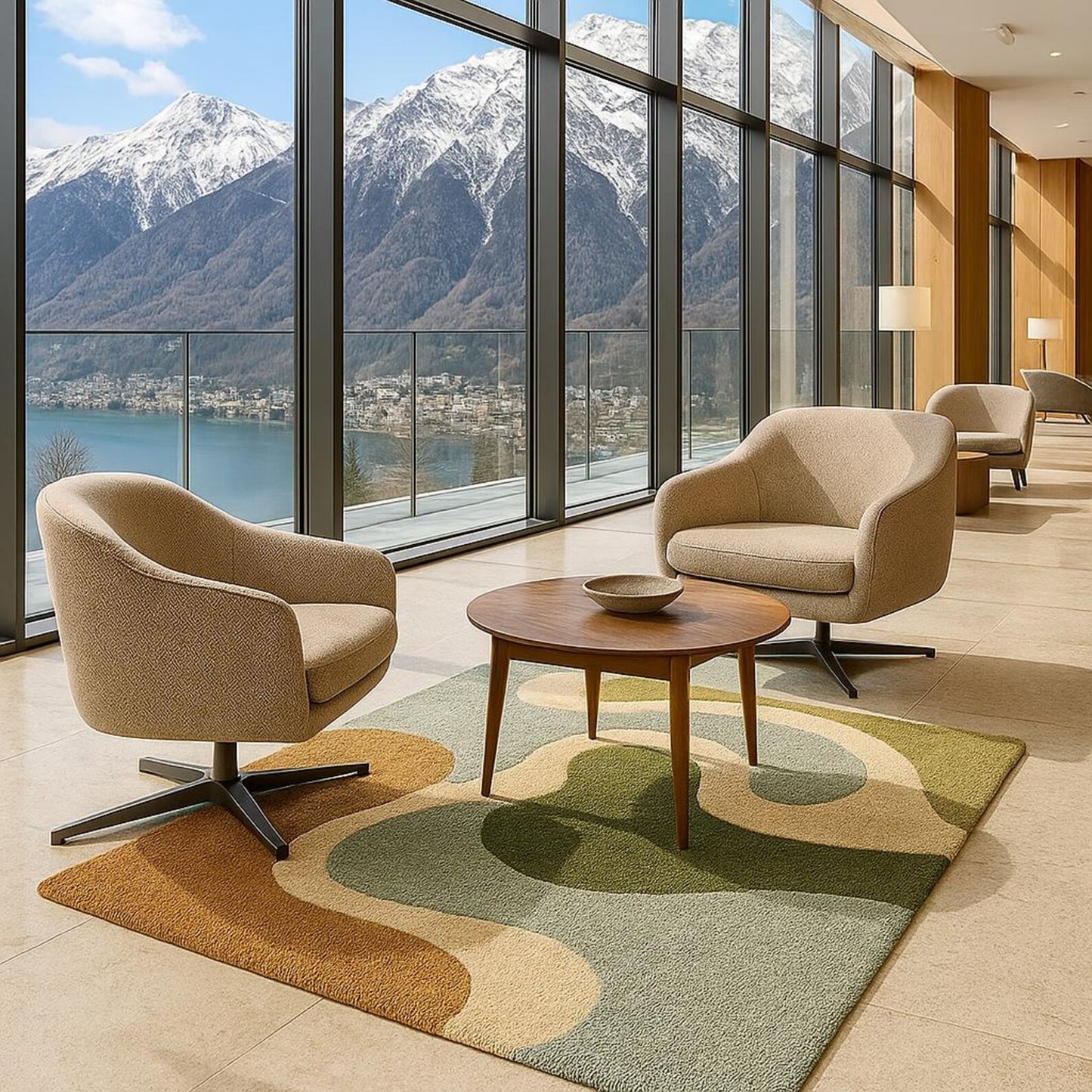 Hand Tufted Wool Modern Area Rug | Multicolor Abstract Pattern Wool Carpet