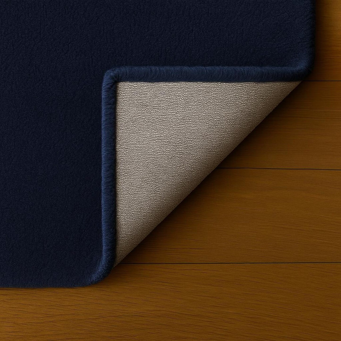 Handmade Tufted Wool Solid Color Area Rug - Modern Plain Navy Blue Color Rug