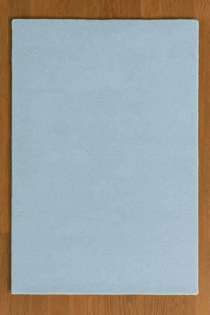 Handmade Tufted Wool Solid Color Area Rug - Modern Plain Ice Melt Color Rug